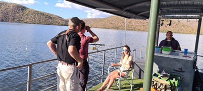 Clients enjoying the Waterberg Boat Safari