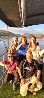 Family photo time on the Waterberg Boat Safaris