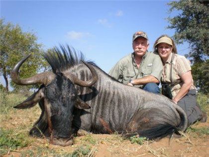 Ron and Chris with his Blue Wildebeest