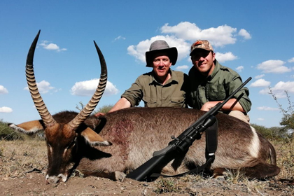 Jeremy with Jeff and his Waterbuck